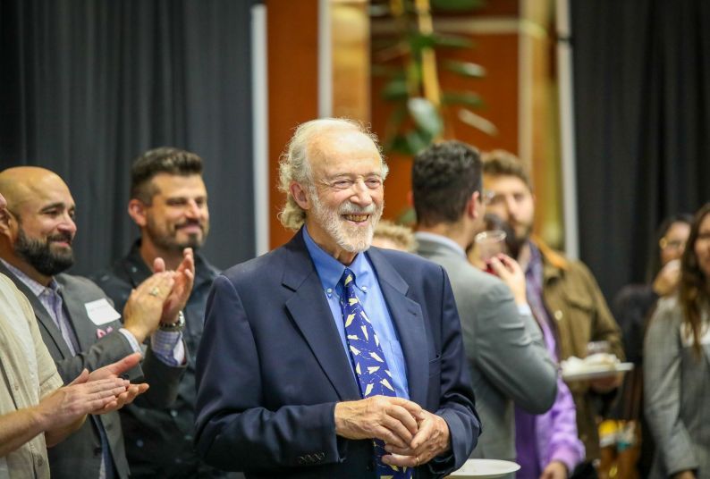 Photo of Dr. John Kirlin at his retirement celebration