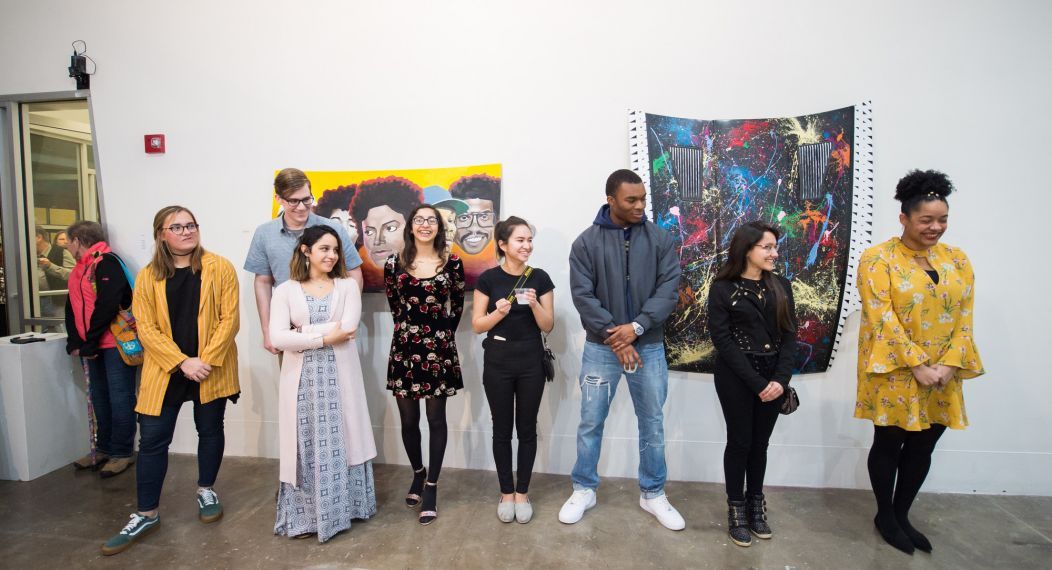 students in Gallery